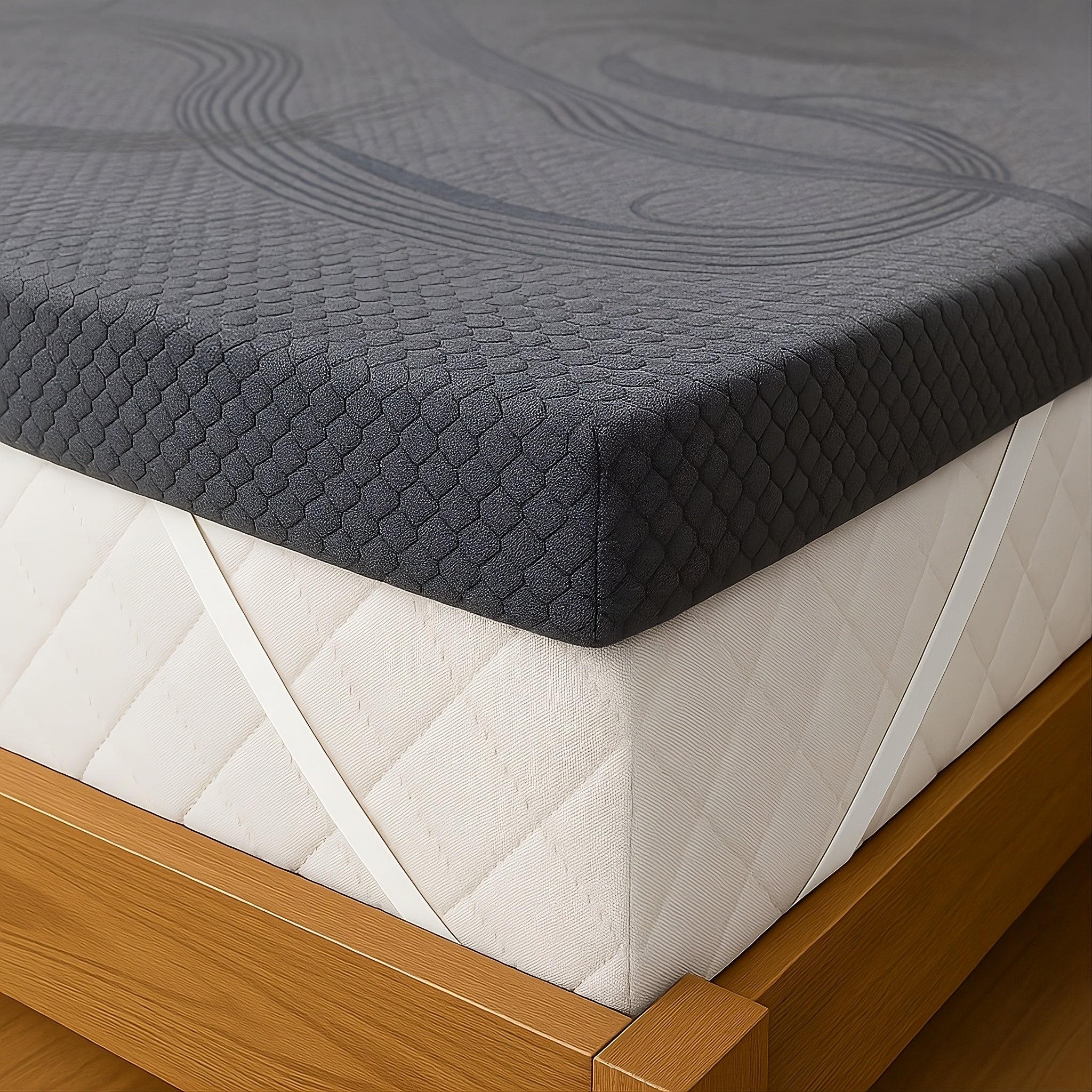 RV Mattress Topper with Cover Straps