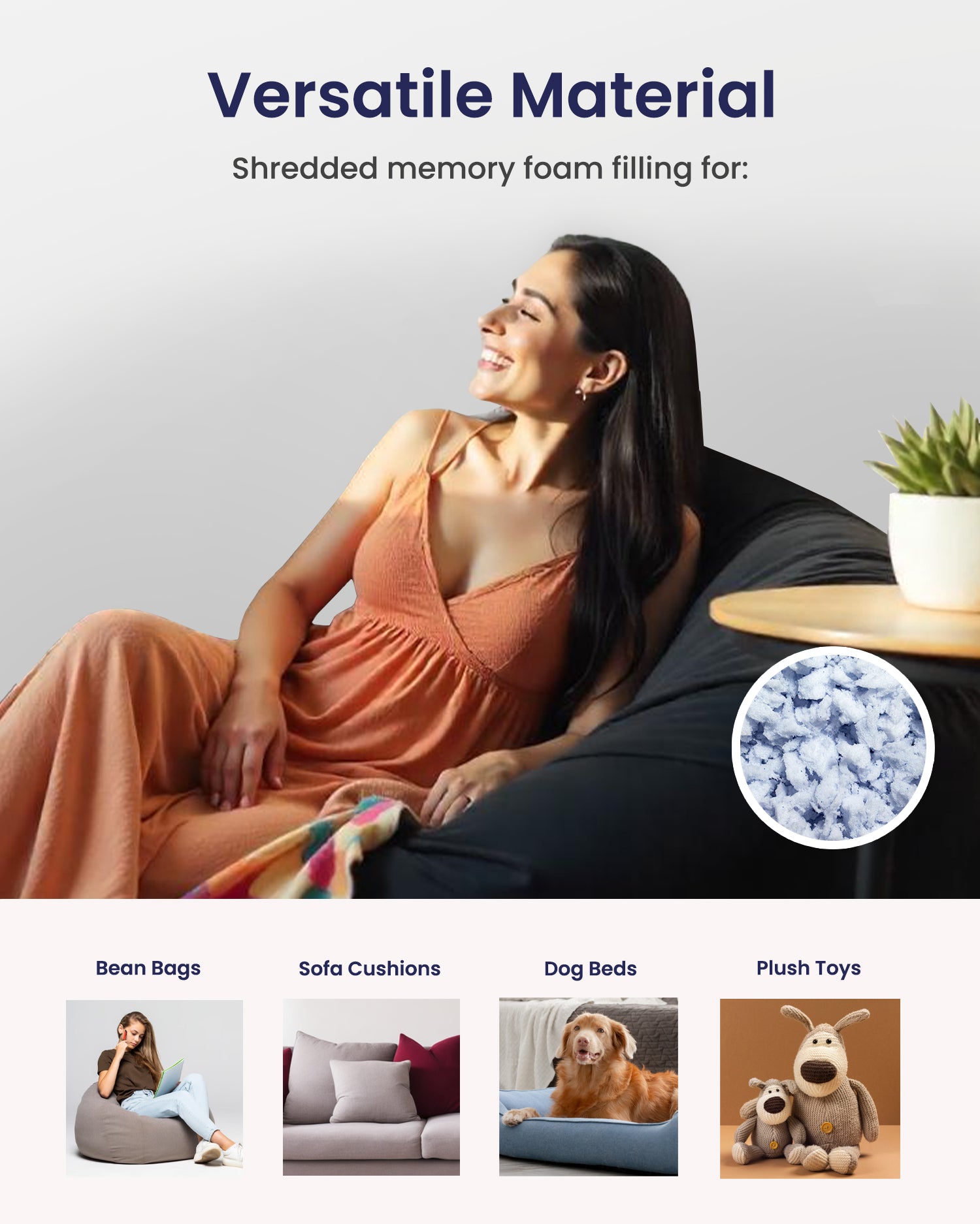 Shredded Memory Foam Filling