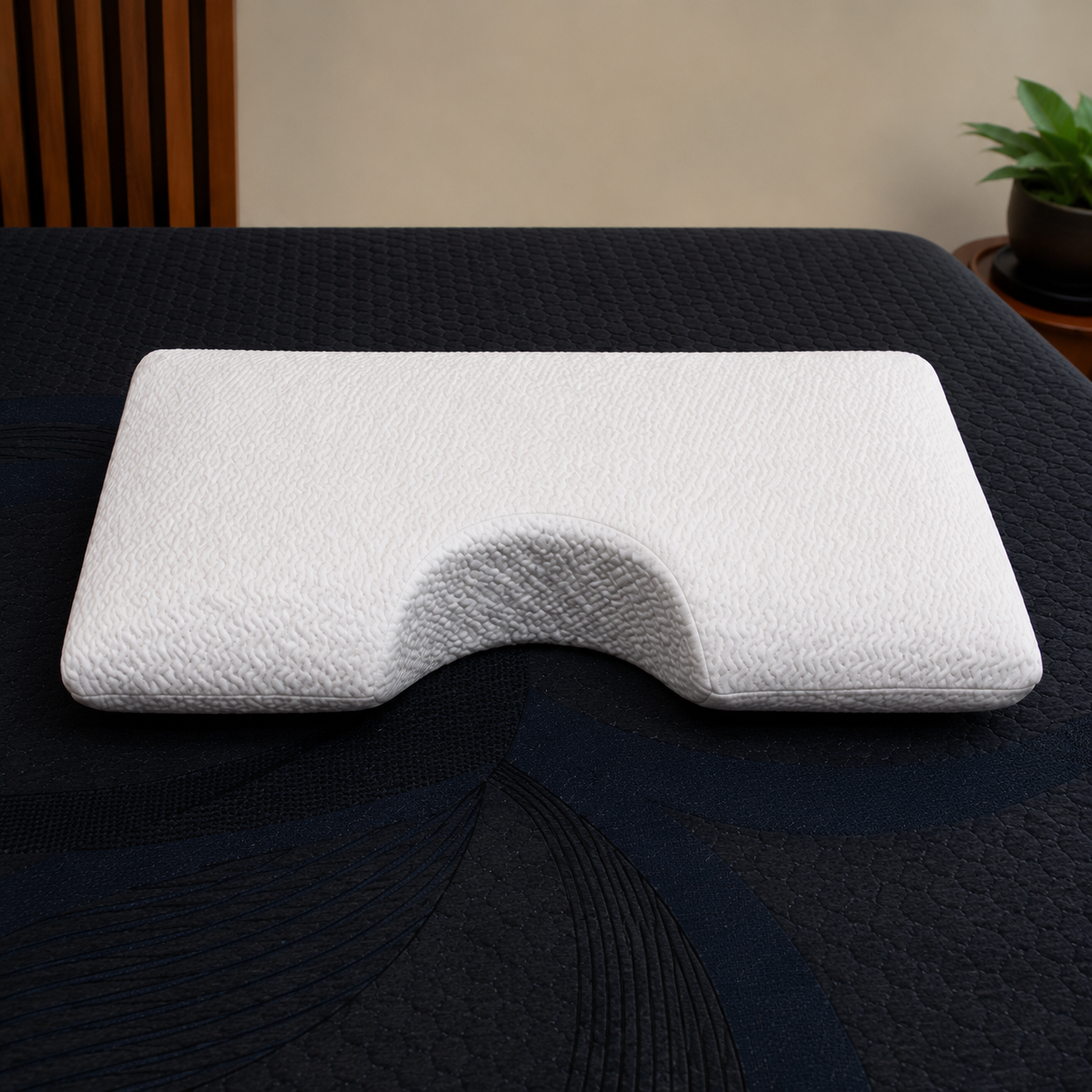 White Talalay Latex Pillow With Shoulder Cut Out
