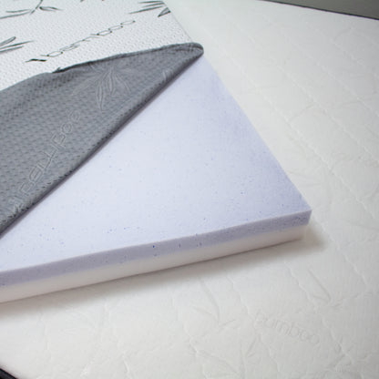 3 Inch Zoned Memory Foam Mattress Topper Open by LOUNJ